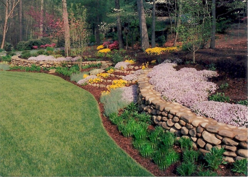 Stone walls front yard curb appeal